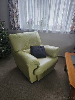 Kožená sedací souprava + 2 křesla - 5