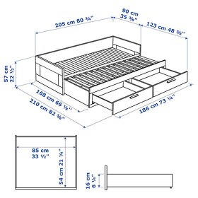 Rozkládací postel s úložným prostorem - 5