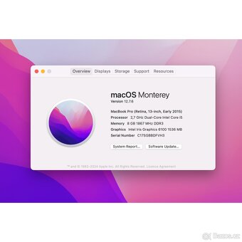 MacBook Pro (Retina,13'',2015) – Nová baterie - TOP stav - 5