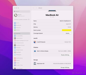 MacBook Air M1 – 16GB RAM / 512GB SSD – Výborný stav - 5
