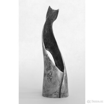 Socha kočka kov dekorace sochy socha kočky cín umění - 5