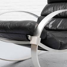 Hans Kaufeld / Designové houpacího křeslo kožené Relaxační. - 5