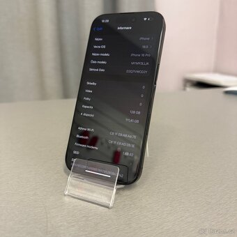 iPhone 16 Pro 128GB black titan, 100% baterie, rok záruka - 5
