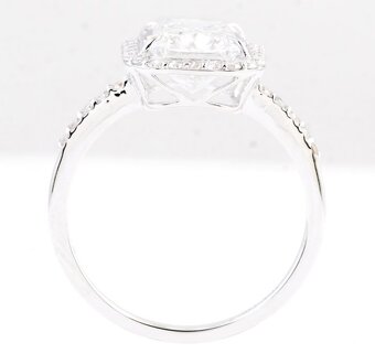 Prsten z bílého 14K zlata s laboratorním 2,97 ct diamantem - 5