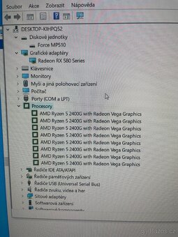 Herní PC- AMD RYZEN 5 2400G/RAM 16GB DDR4/RX 580 8GB/SSD - 5