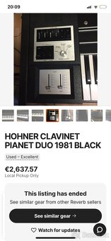 Klávesy Hohner clavinet pianet Duo - 5