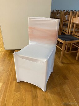 Bílé elastické potahy na židle - prodej - 5