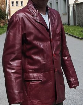 Kožené (pravá kúže) pánské sako vel. XL - 5