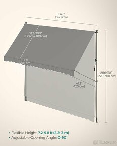 Nová balkónová markýza 350x130cm - 5