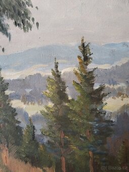 obraz ŠUMAVA, olej, sign. M. Koutecký - 5