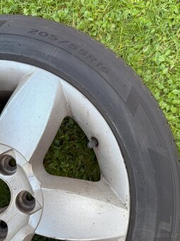 ALU disky + pneu - 7Jx16H2 5x112, 205/55 R16 SEAT/FORD/VW - 5