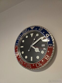 Nástěnné hodiny Rolex (Red-blue) - 5