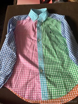 Sako, svetr a košile Ralph Lauren, svetr Gant vel.8-10let - 5