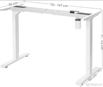 Nový elektrický výškově nastavitelný PC stůl - 5