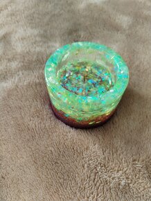 Dekorace (těžítka kužel) + svícen na čajovou svíčku - 5