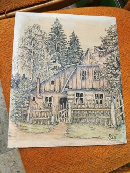 Starý obraz, grafika. - 5