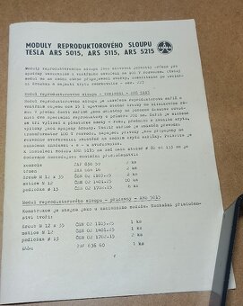 Reproduktorová sestava TESLA ARS 5215 - 5