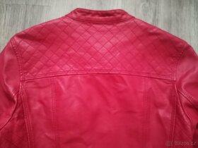 Červená koženková bunda Bonprix vel. 38 - 5