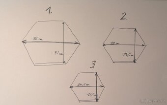 Šestihranné geometrické poličky na zeď - 5