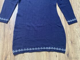 Nové modré svetrové šaty (vel. 40) - 5