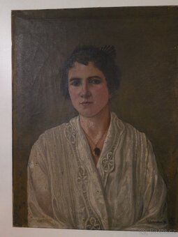 Obraz portrét dámy, Jos. Cerman  15.6.1880 - 5