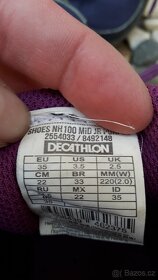 Kotníkové outdoor boty Quechua vel.35 - 5