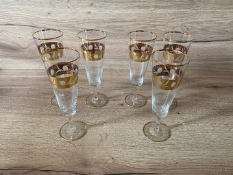 sklenice na sekt flétny na šampaňské retro sklo - 5