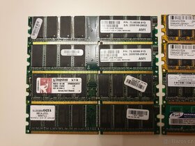 Paměti DDR3 4GB DDR2 2GB - 256MB + DDR1 512MB - 256MB - 5