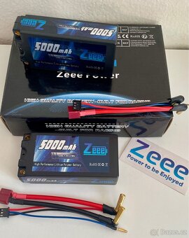 Zeee 2S Shorty LiPo baterie 5000mAh 7.4V 120C s 5mm banánkem - 5