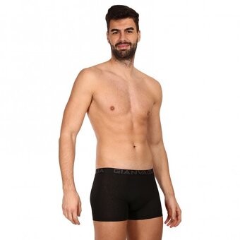 Nové 10PACK pánské boxerky Gianvaglia černé - Velikost L - 5
