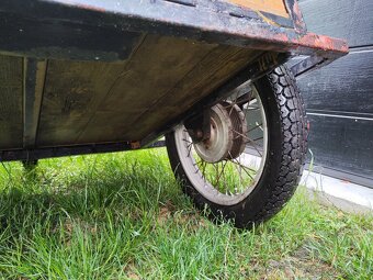 Vozík dvoukolák za motorku, čtyřkolku - kola Jawa - 5