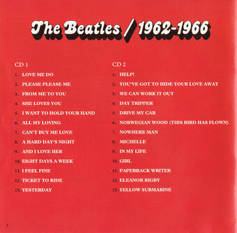 2cd The Beatles – 1962-1966 red album 1993 - 5
