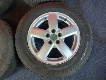 ALU disky Škoda 5x100 R15 se zimními pneu 195/65 R15 - 5