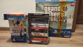 PlayStation 3, 500GB, GTA 5 Edition, 2 ovladače+Move+Hry - 5