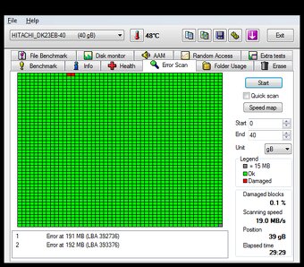2.5" HDD PATA IDE 40GB - testovane - 5