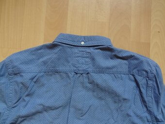 pánská Wrangler sv.modrá košile plátno, dl.ruk, puntík, ba L - 5