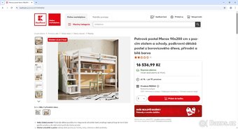 palanda - vysoká postel - nová - 5