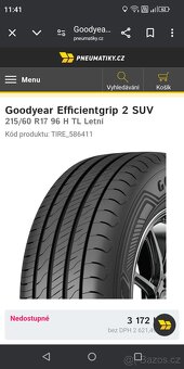 215/60 R17 Nové Goodyear letní - 5