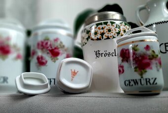 Retro keramické dózy, značené.. - 5