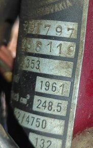 Prodám JAWA 250/353 r.v. 1961 - 5