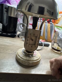 Art deco lampička s hodinami - 5