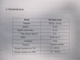 Nová Invertorová svářečka THF 220S AC/DC - 5