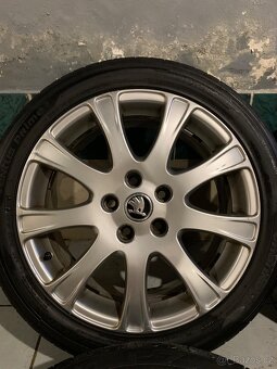 Alu kola Škoda R17 5X112 LETNÍ PNEU 225/45 R17 SPUTNIK - 5