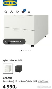 IKEA GALANT, zásuvkový díl na kolečkách, jako nový - 5