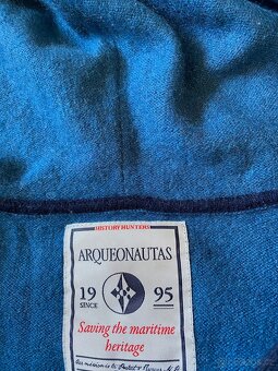 100% kašmír, Kašmírový delší svetr s kapucí zn.Arqueonautas - 5