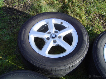 4XLETNÍ HLINÍKOVÁ KOLA ŠKODA KAROQ, SUPERB 215/60 R16.TOP - 5