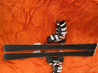 Odlehčené lyže 130 cm + lyžáky vel. 37 - 38 - 5