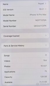 APPLE IPHONE 14 PRO MAX 128GB- DEEP PURPLE , ZÁRUKA - 5