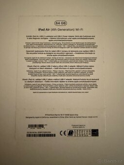 prodám iPad Air 4. generace 64 GB Wi-Fi – Space Gray - 5