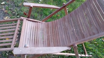 Lehátko dřevěné polohovací - 5